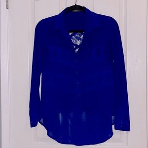 millau high low long sleeve blouse